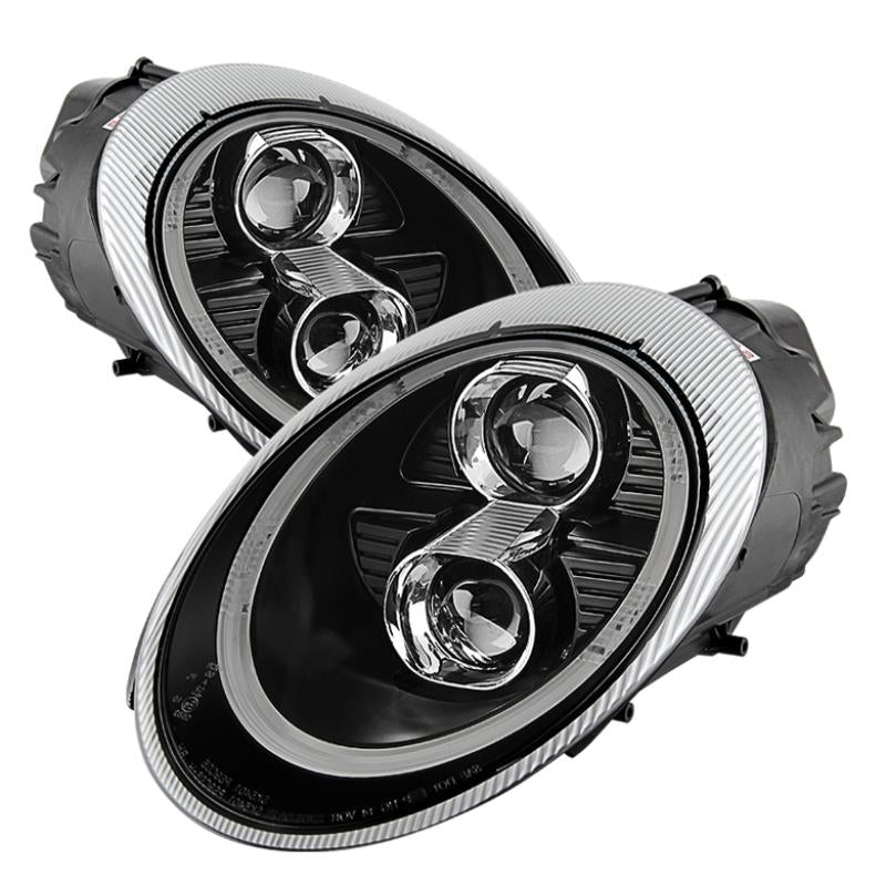 Spyder Porsche 911 05-09 Projector Headlights Xenon/HID Model- DRL LED Blk PRO-YD-P99705-HID-DRL-BK 5080103 Main Image