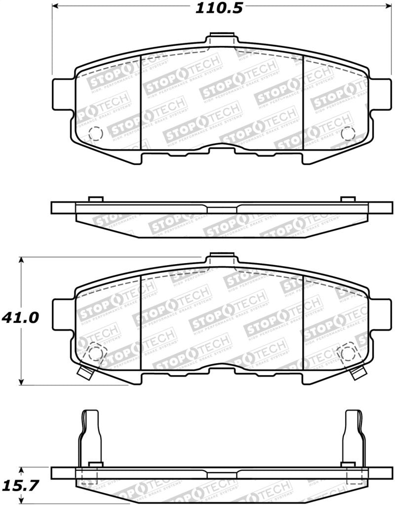 StopTech Street Brake Pads 308.10730 Main Image