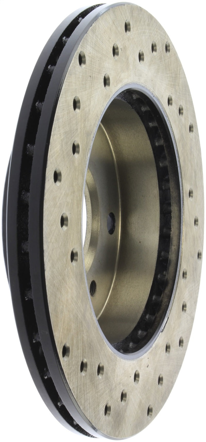 StopTech Sport Cross Drilled Brake Rotor; Front Left