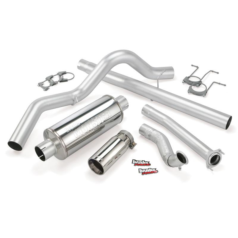 Banks Power 94-97 Ford 7.3L ECLB Monster Exhaust System - SS Single Exhaust w/ Chrome Tip 46298 Main Image