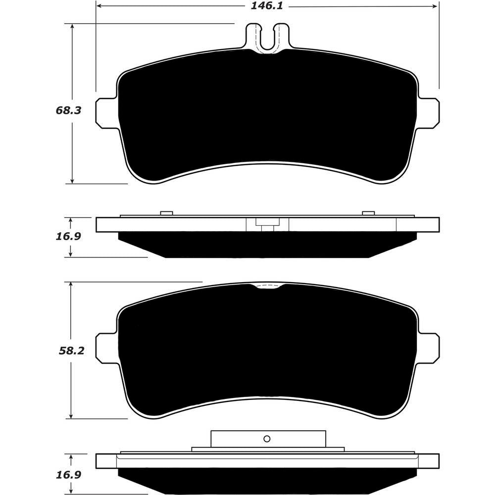 Porterfield Brake Pads for 2017 MERCEDES-BENZ C63 AMG incl S w/Red Calipers