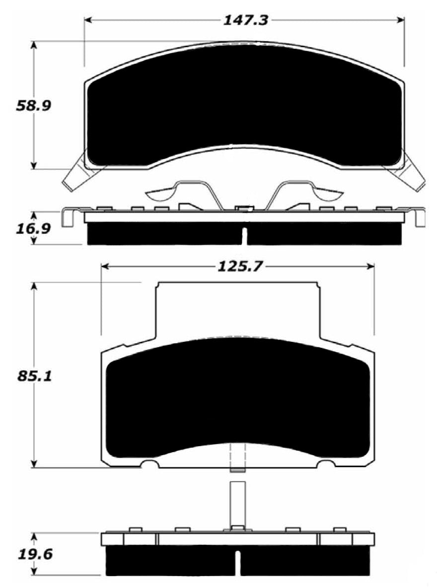 Porterfield Brake Pads for 1995 DODGE RAM 3500 4WD
