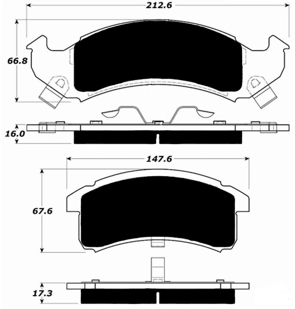 Porterfield Brake Pads for 1994 PONTIAC FIREBIRD w/Rear Drums