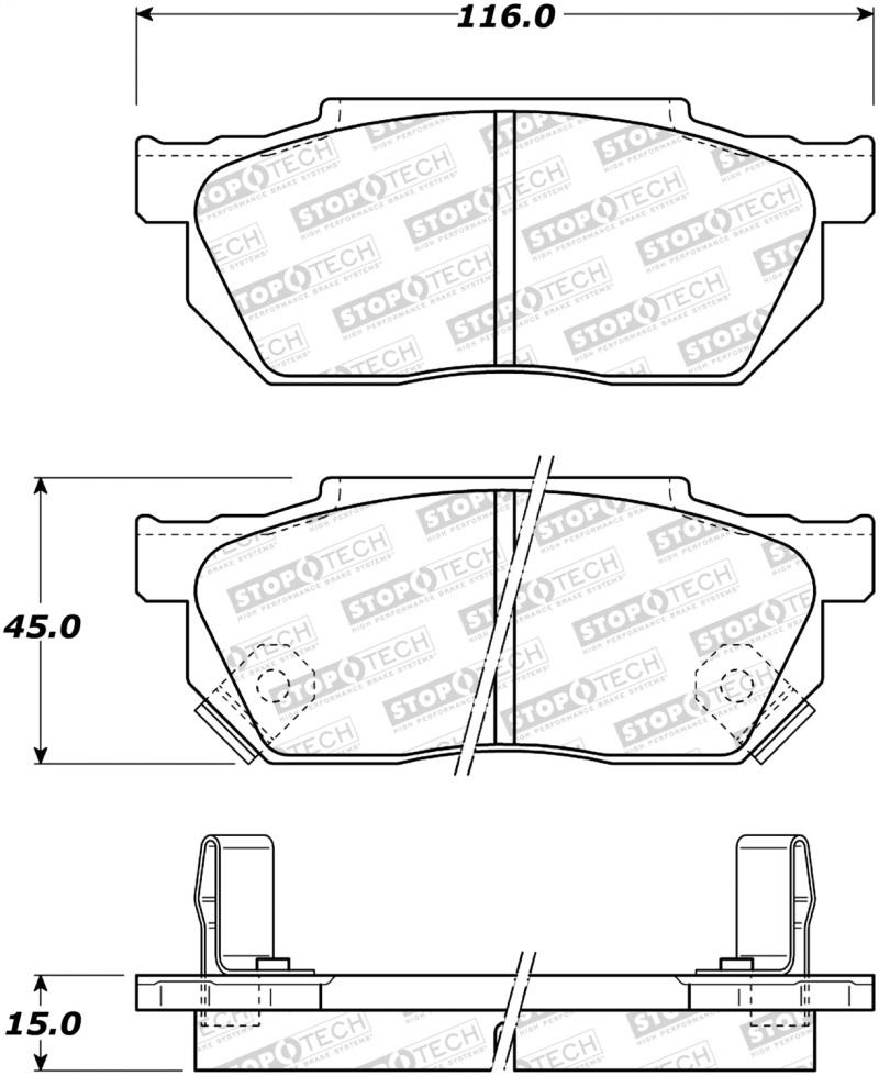 StopTech Street Brake Pads 308.02560 Main Image