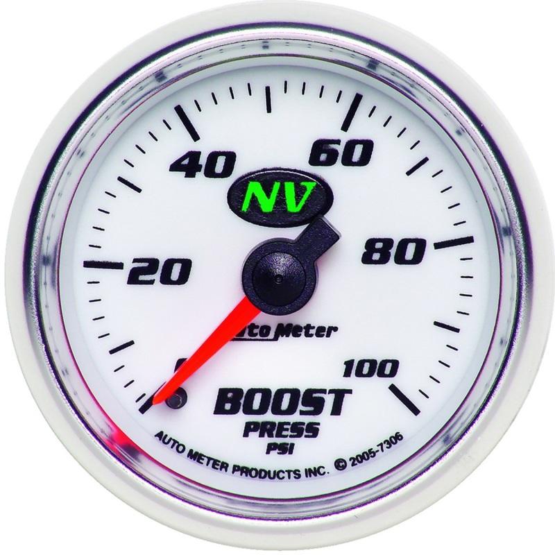 Autometer NV 52mm 0-100 PSI Boost Mechanical Gauge 7306 Main Image