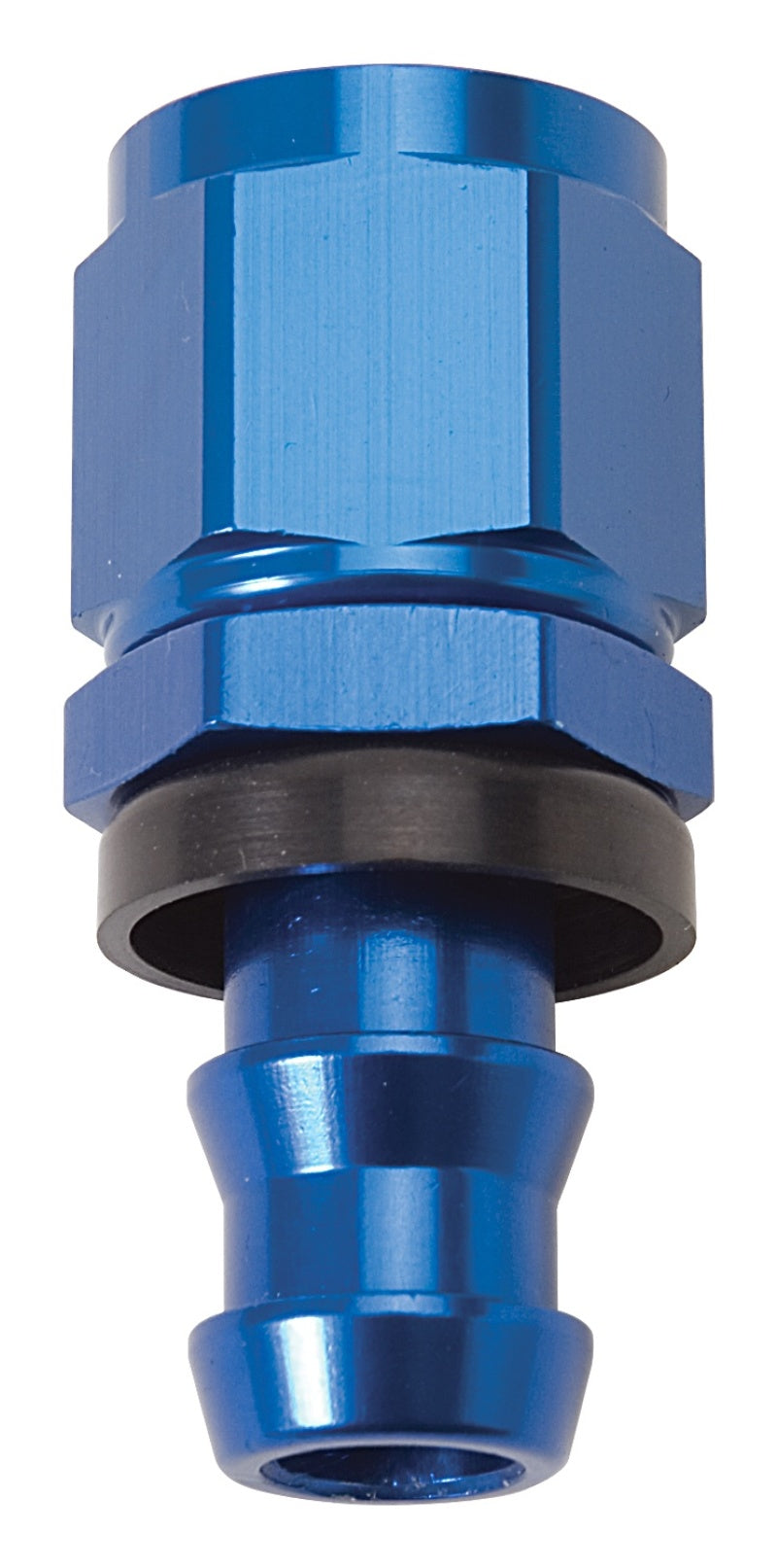 Russell -6 AN Straight Twist-Lok Hose End - Blue