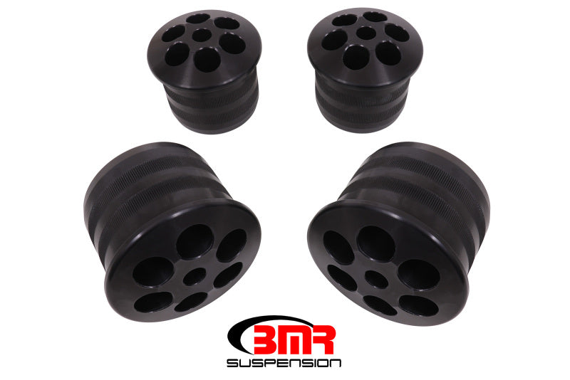 BMR 08-18 Dodge Challenger Aluminum Rear Cradle Bushings Kit - Black Anodized SCB112