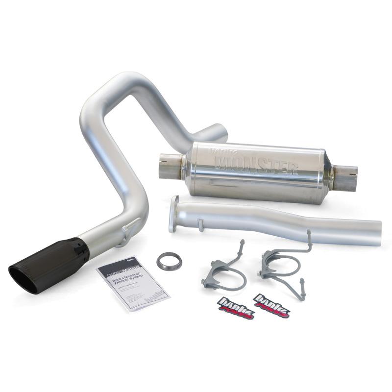 Banks Power 07-14 Toyota 4.0 FJ Cruiser Monster Exhaust Sys - SS Single Exhaust w/ Obround Black Tip 48141-B Main Image