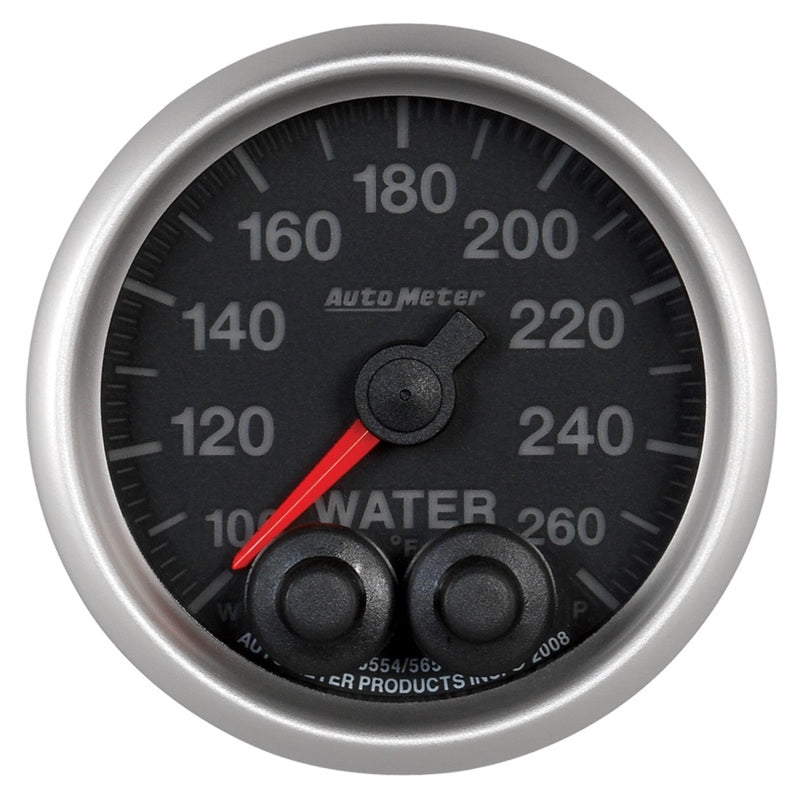 Autometer Elite Nascar 2-1/16in 100-260 Deg. F Water Temp. w/ Peak and Warn Gauge w/ Pro-Control 5654-05702