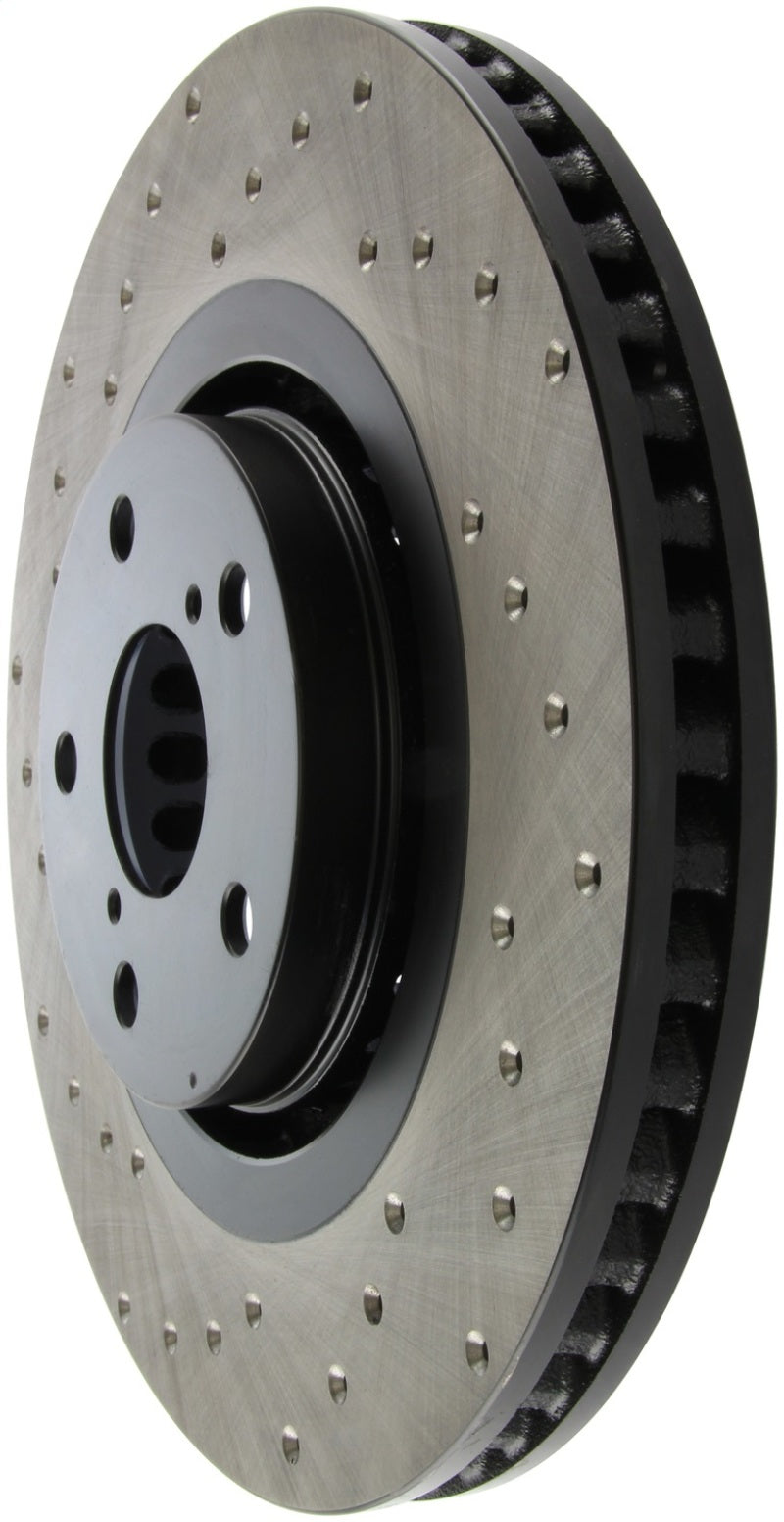 StopTech Sport Cross Drilled Brake Rotor; Front Right