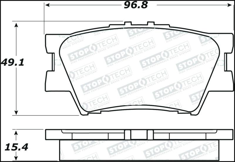 StopTech Street Brake Pads 308.12121 Main Image