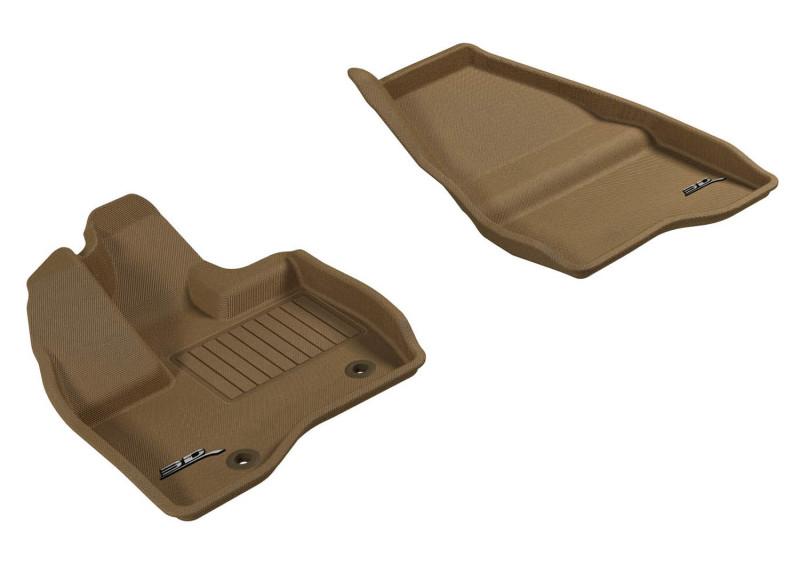 3D MAXpider 2011-2014 Ford Explorer Kagu 1st Row Floormat - Tan L1FR03611502 Main Image