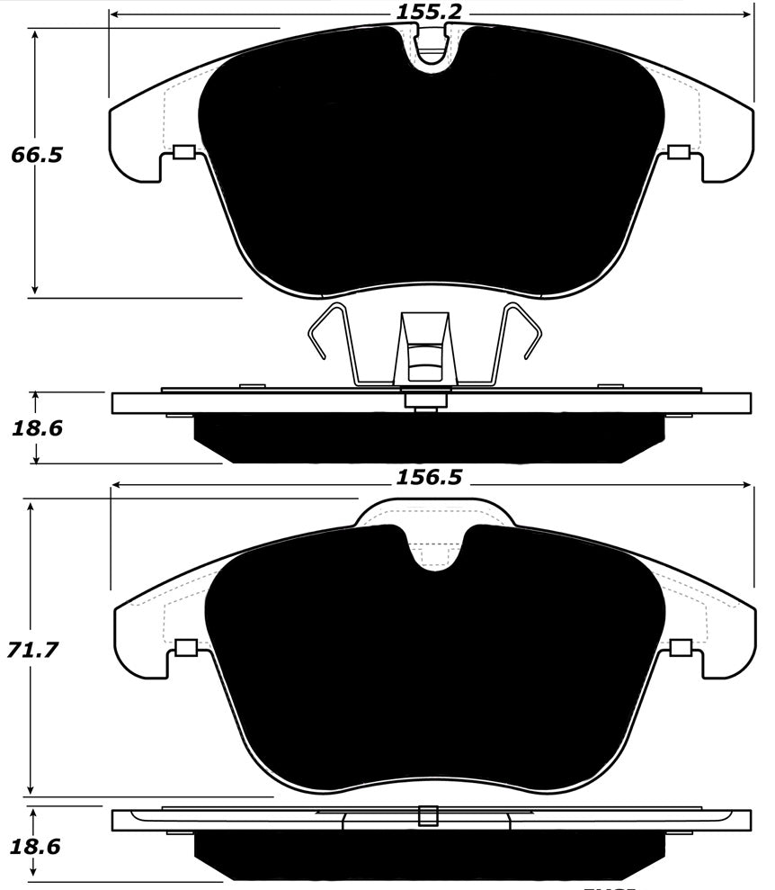 Porterfield Brake Pads for 2010 VOLVO XC70 AWD 3.2L