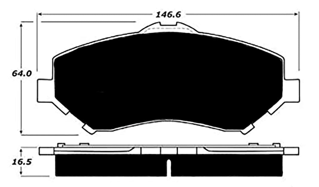 Porterfield Brake Pads for 2012 DODGE JOURNEY 302mm Front or 305mm Rear Discs