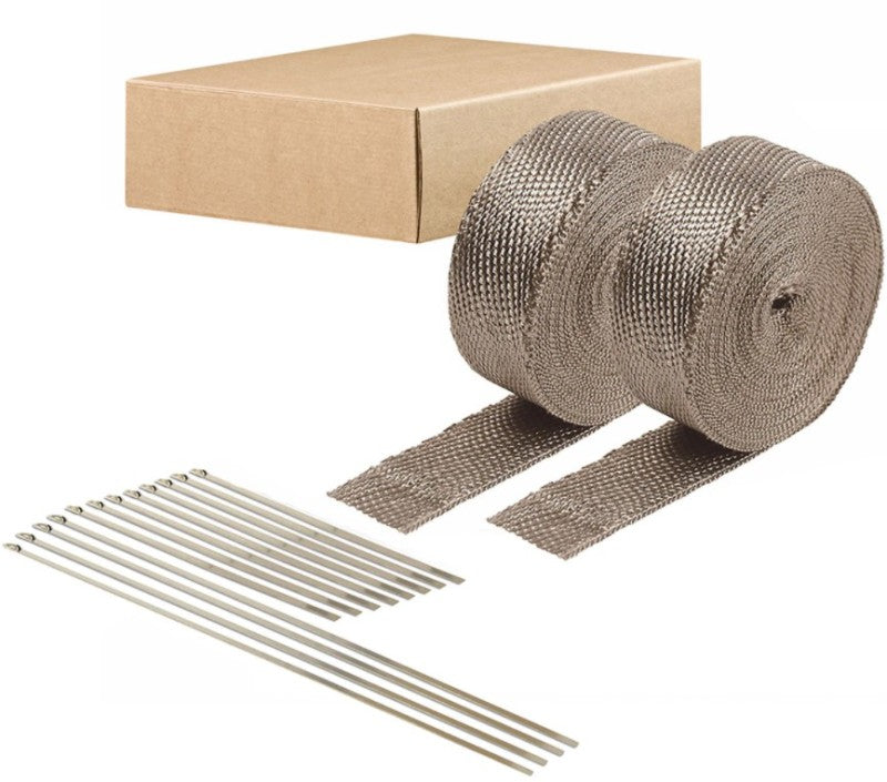 DEI Exhaust Wrap & Combo Tie Kit 2in x 50ft 2PK - Titanium 010127Promo