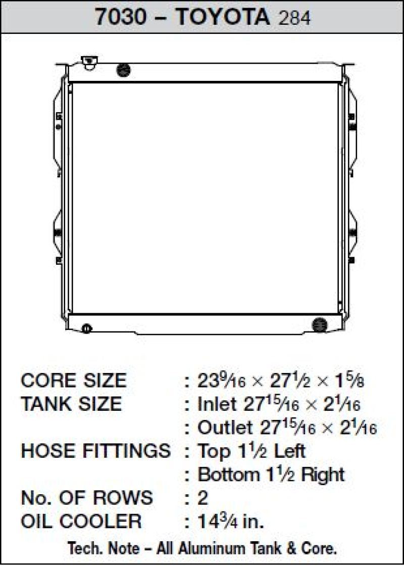 CSF 99-06 Toyota Tundra Radiator 7030 Main Image