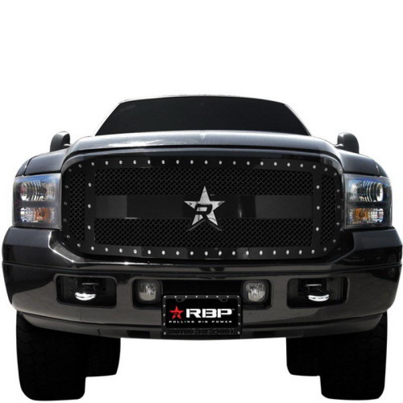 RBP RX-3 Series Studded Frame 1pc. Grille 99-04 Ford Super Duty F250/F350 - Black RBP-951571 Main Image