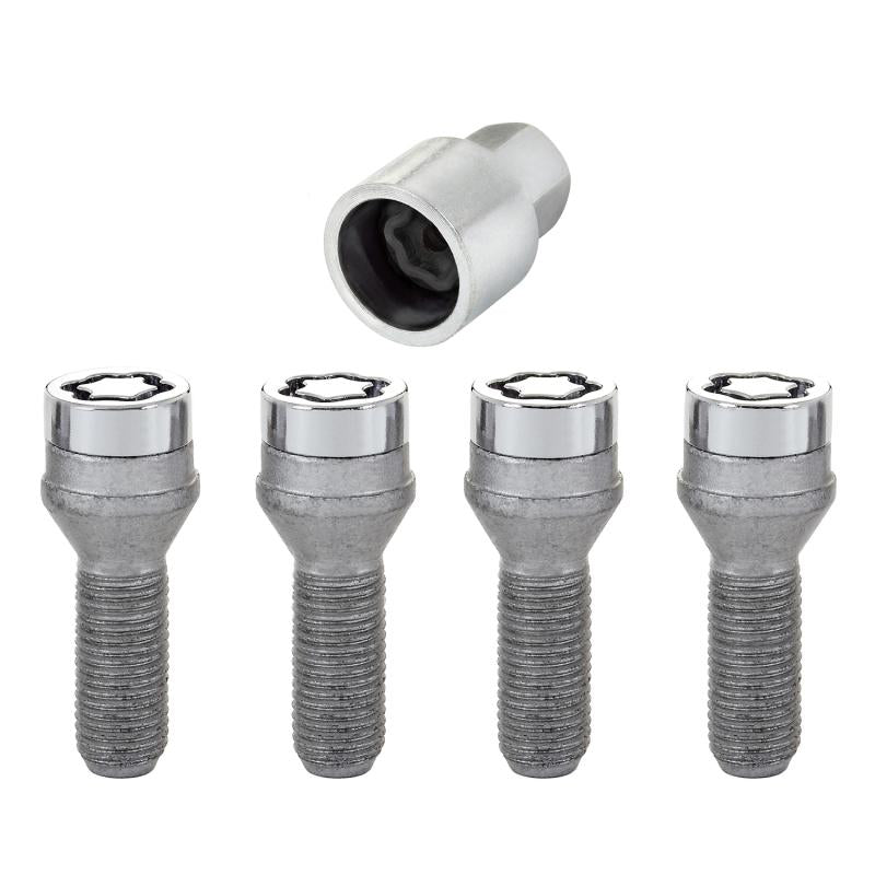 McGard Wheel Lock Bolt Set - 4pk. (Cone Seat) M14X1.5 / 19mm Hex / 31.0mm Shank Length - Chrome 27000 Main Image