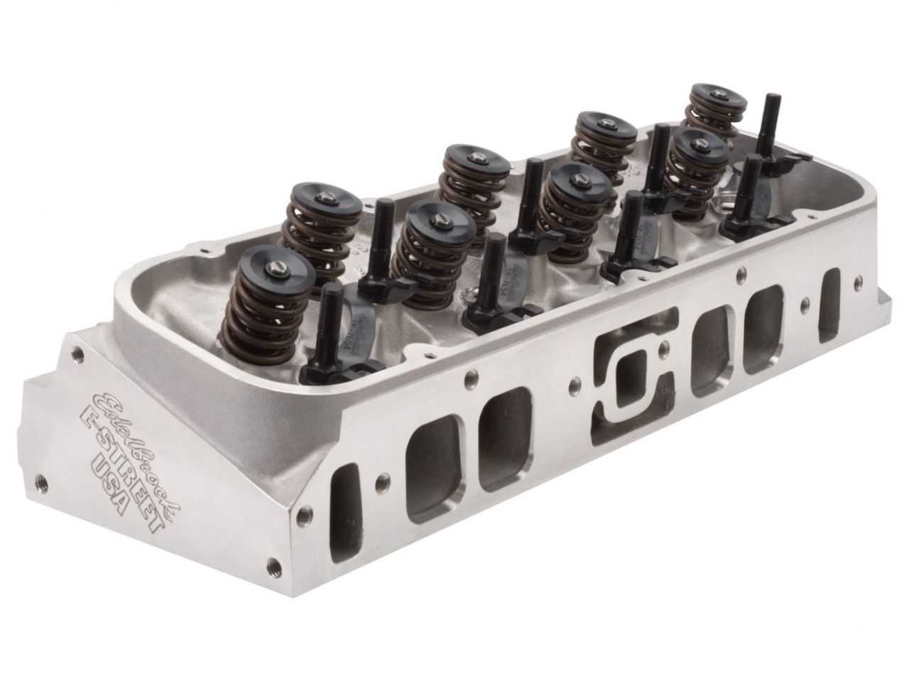 Edelbrock CYL Head, E-Street BB Chevy Oval Port Complete, Single