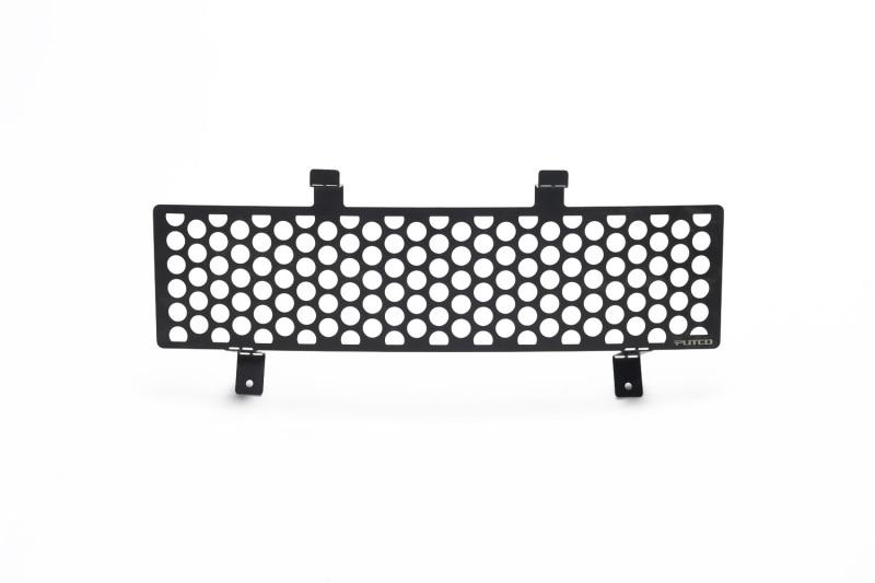 Putco 11-16 Ford SuperDuty - Stainless Steel Black Punch Design Bumper Grille Inserts 88165 Main Image