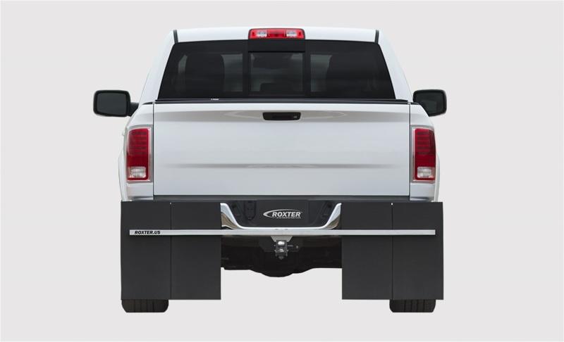 Access Roxter Universal Fit Pickups/SUVS 80in Wide Smooth Mill Finish Hitch Mounted Mud Flaps D100001 Main Image