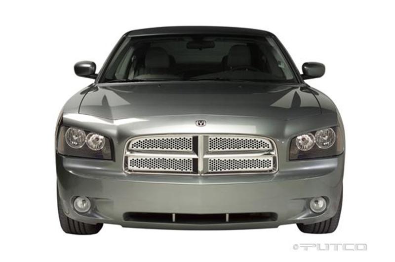 Putco 06-10 Dodge Charger (Honeycomb Style) - Main Grille Punch Stainless Steel Grilles 84332 Main Image