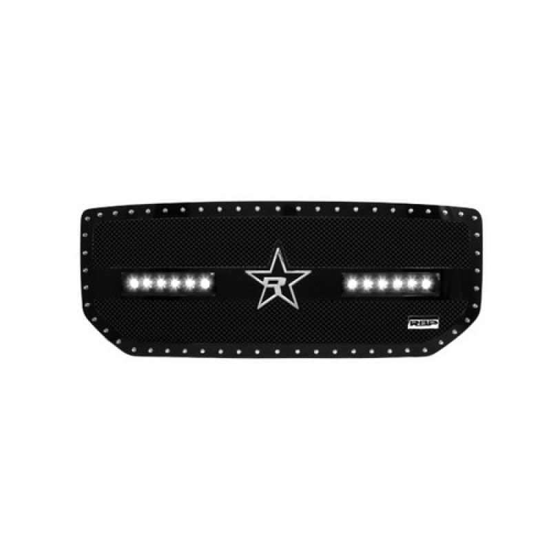 RBP RX-3 Midnight Edition Black LED Bar Grille (Studded) 16-17 GMC Sierra 1500 RBP-967211 Main Image