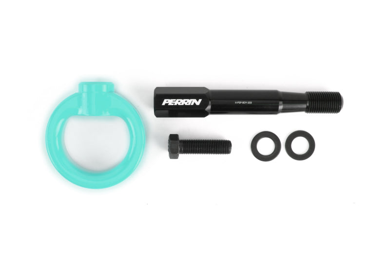 Perrin 15-17 Subaru WRX/STI Tow Hook Kit (Front) - Hyper Teal PSP-BDY-232TE *Discontinued