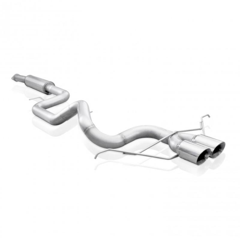 Stainless Works 2013-18 Ford Focus ST 3in Catback Vintage Round Muffler 4in Tips FC13CB-RT Main Image