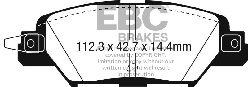 EBC 2016 Mazda CX-5 2.0L Greenstuff Rear Brake Pads DP23071 Main Image