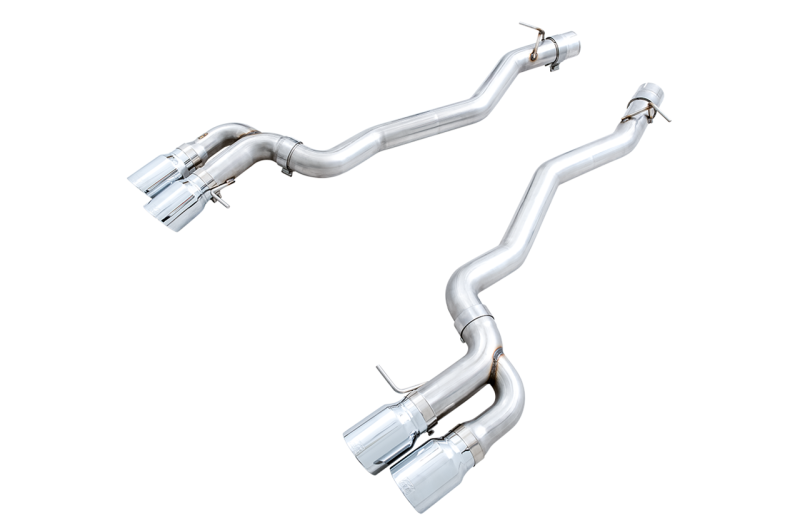 AWE Tuning 18-19 BMW M5 (F90) 4.4T AWD Axle-back Exhaust - Track Edition (Chrome Silver Tips) 3020-42069