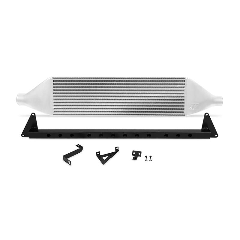 Mishimoto 08-14 Subaru STI Front-Mount Intercooler Kit w/ Black Crash Beam - Silver Core MMINT-STI-08BSL Main Image