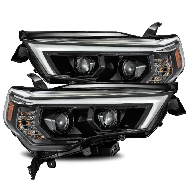 AlphaRex 14-20 Toyota 4Runner LUXX LED Proj Headlight Plank Style Alpha Blk w/Activ Light/Seq Signal 880720 Main Image