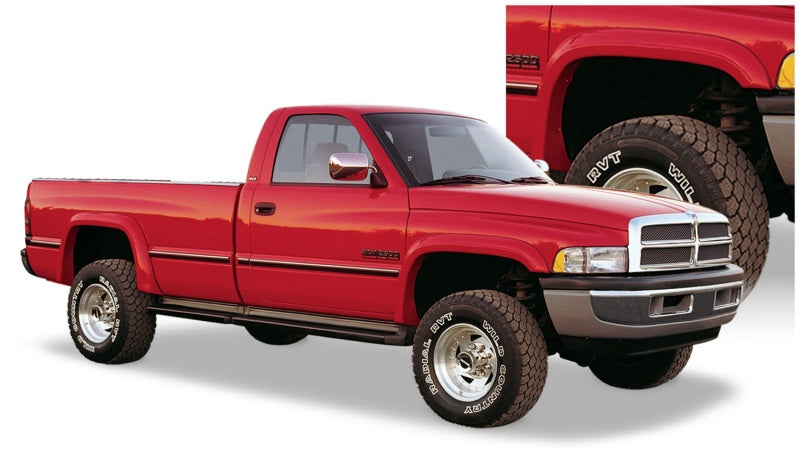 Bushwacker 94-01 Dodge Ram 1500 Fleetside Extend-A-Fender Style Flares 4pc 78.0/96.0in Bed - Black 50902-11