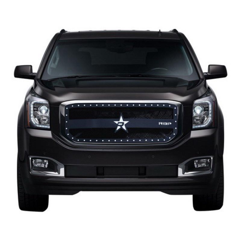 RBP RX-3 Series Studded Frame 1pc. Grille 15-17 GMC Yukon/Yukon XL (Includes Denali) - Black RBP-951173 Main Image