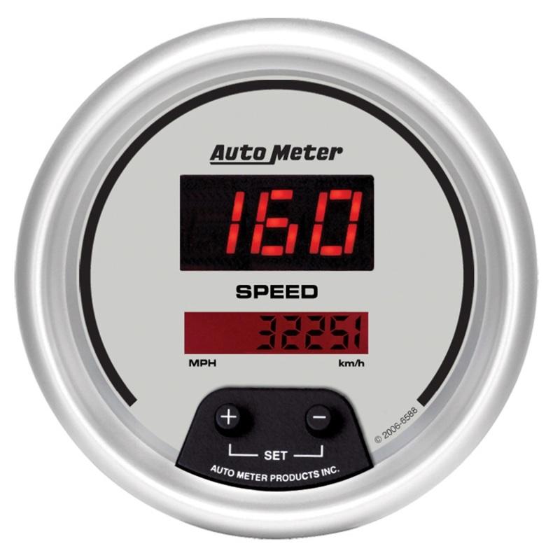 Autometer Ultra-Lite 3 3/8in 160 MPH Digital Speedo Gauge 6588 Main Image