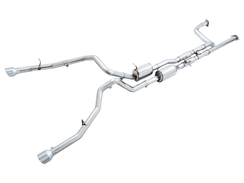 AWE Tuning 2021 RAM 1500 TRX 0FG Cat-Back Exhaust - Chrome Silver Tips 3015-32004