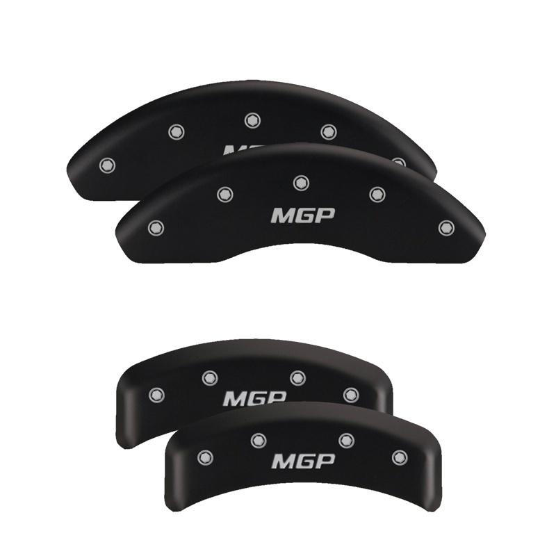 MGP 4 Caliper Covers Engraved Front & Rear MGP Black finish silver ch 17219SMGPBK Main Image