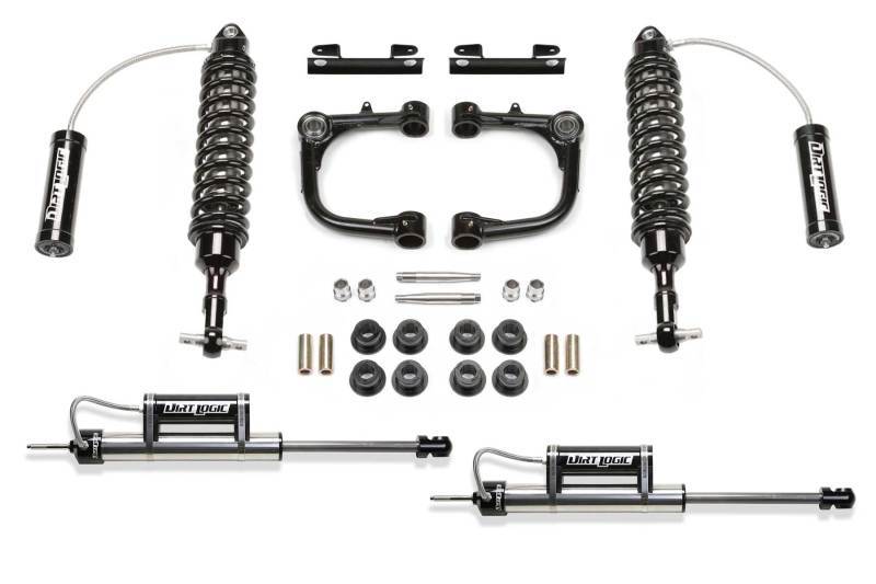 Fabtech 05-14 Toyota Tacoma 2WD/4WD 6 Lug 3in UCA System w/DL 2.5 Resi Coilovers & Rear DL Shocks K7036DL Main Image