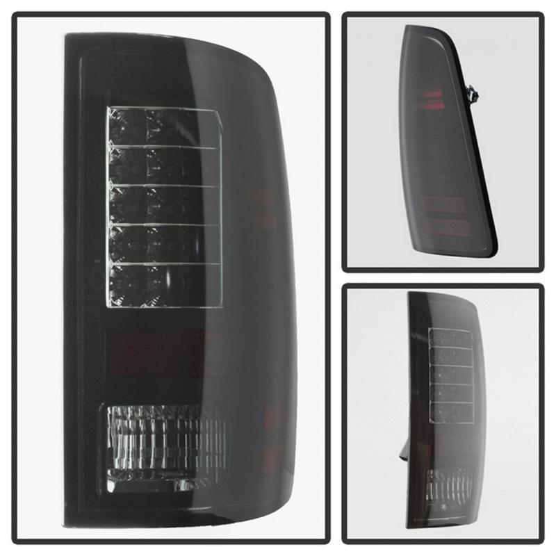 Spyder Dodge Ram 1500 09-14 LED Tail Lights Incandescent- Blk Smke ALT-YD-DRAM09-LED-BSM 5078124 Main Image