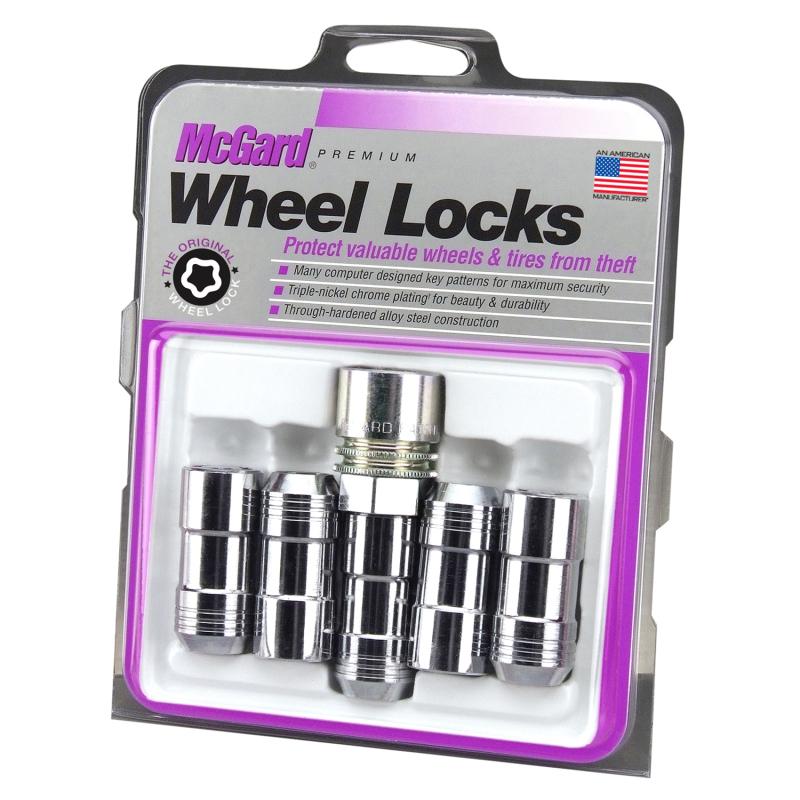 McGard Wheel Lock Nut Set - 5pk. (Cone Seat) M14X1.5 / 22mm Hex / 1.965in. Length - Chrome 24510 Main Image