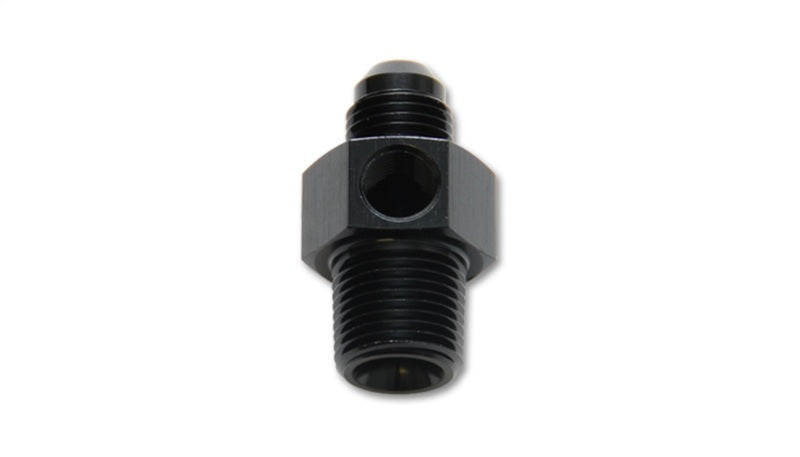 Vibrant -6AN Male to 1/4" NPT Male Union Adapter Fitting with 1/8" NPT Port