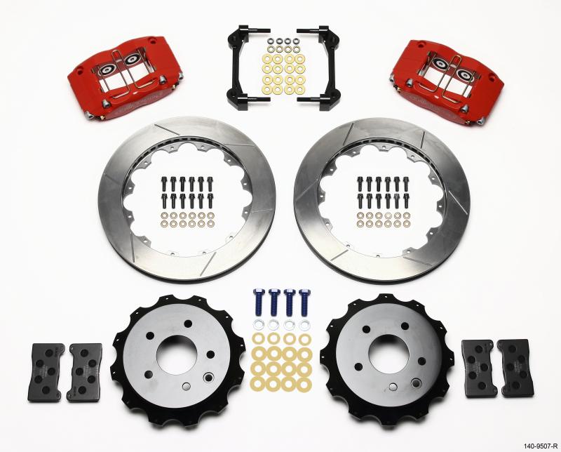 Wilwood Dynapro Radial Rear Kit 13.00in Red Nissan 350Z/Fiti G35 140-9507-R Main Image