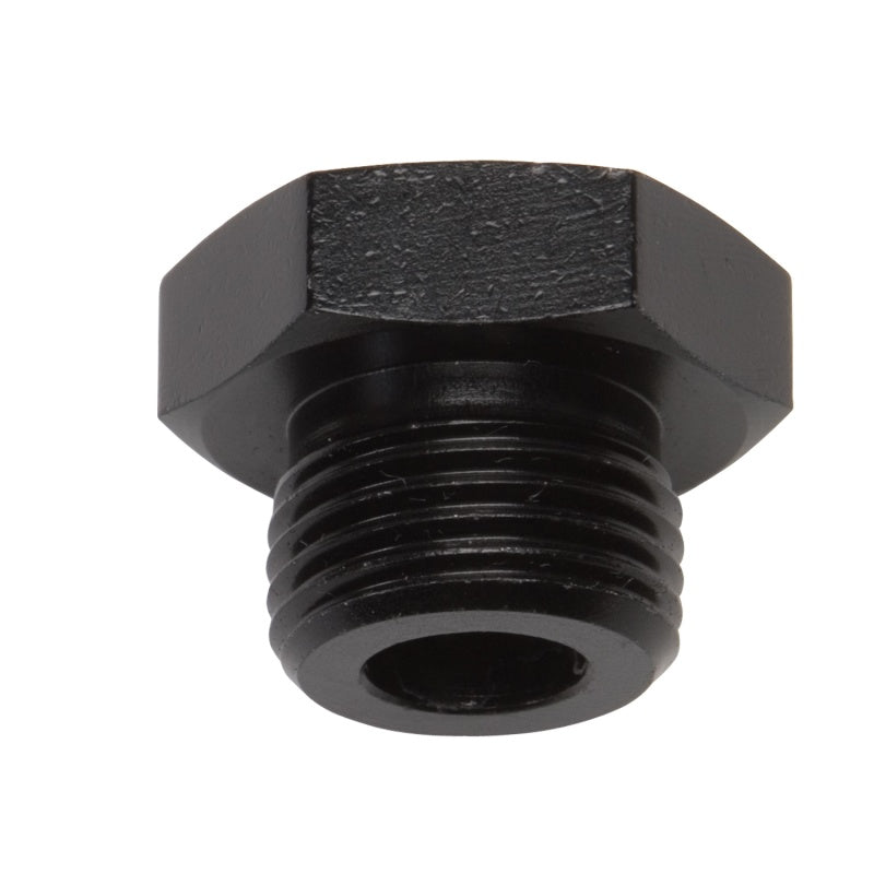 Russell -8 AN Straight Thread Plug Adapter (Black Finish)