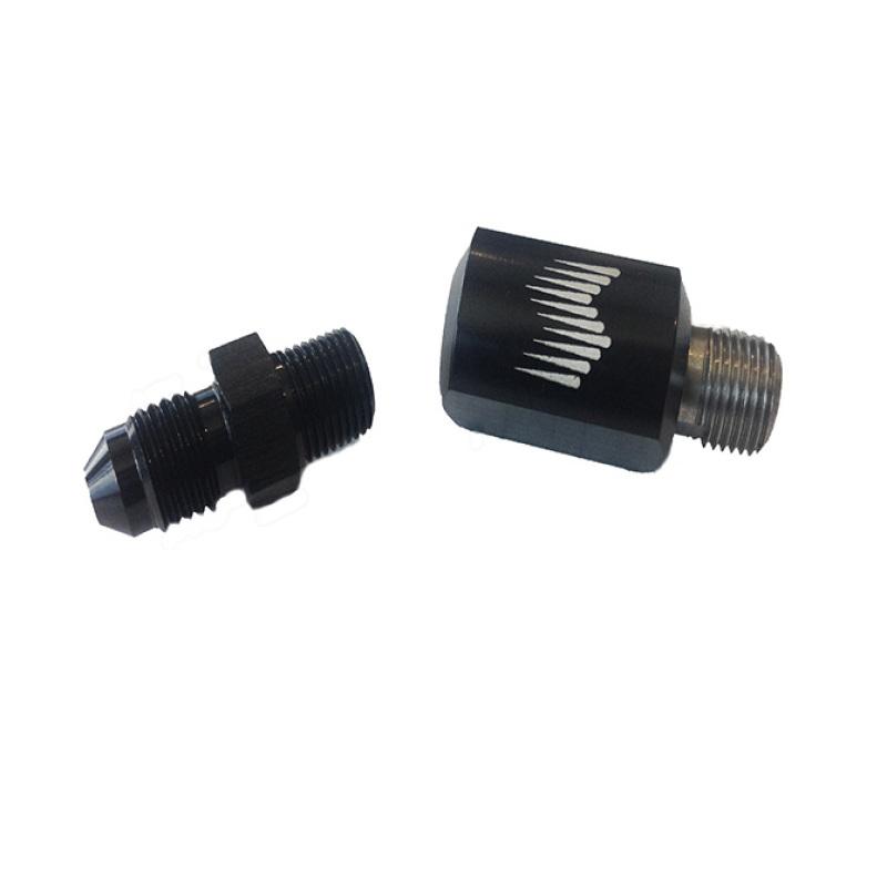 Snow Performance 1/8in. NPT Female to 4AN Male Low Profile Water Nozzle Holder 4AN Elbow SNO-809-BRD Main Image