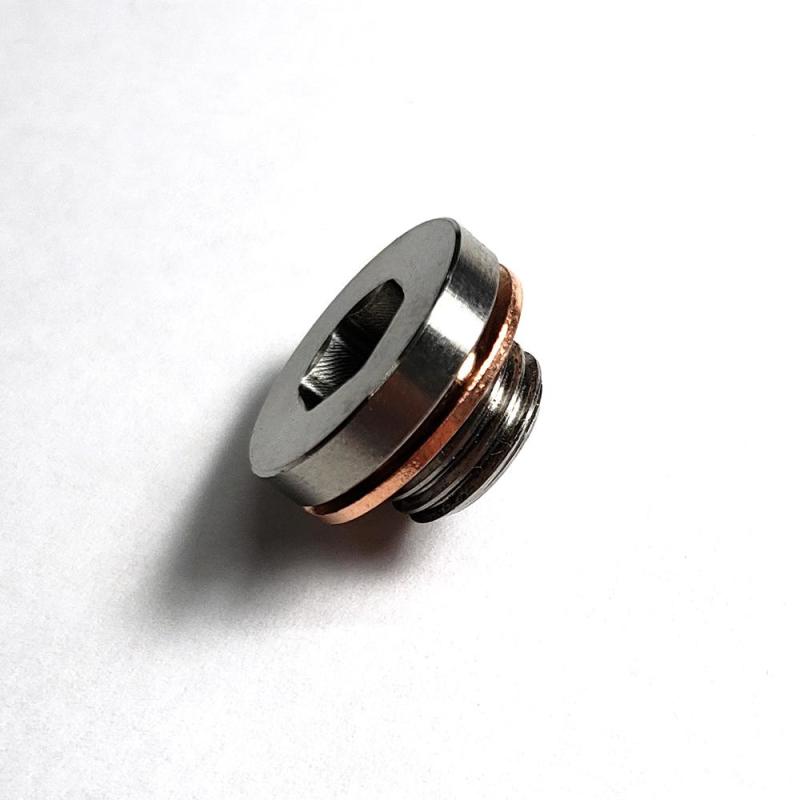 Stainless Bros M12x1.25 O2 Motorcycle Sensor Bung Plug w/ Copper Washer 608-00700-0000 Main Image