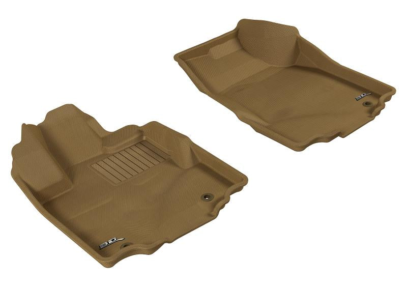 3D MAXpider 2006-2014 Honda Ridgeline Kagu 1st Row Floormat - Tan L1HD03911502 Main Image