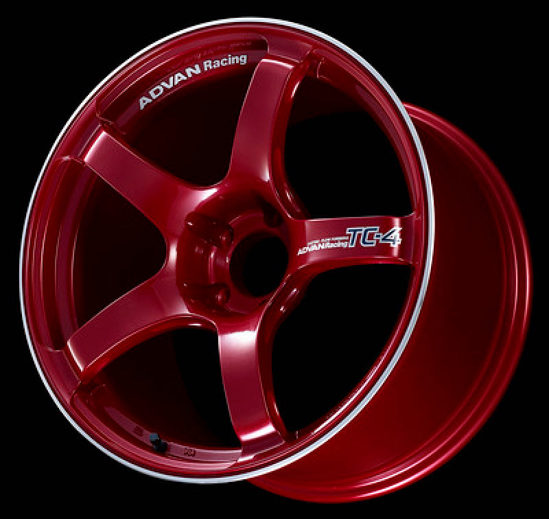 Advan TC4 18x8.5 +45 5-112 Candy Racing Red Wheel & Ring YAD8H45MCRR