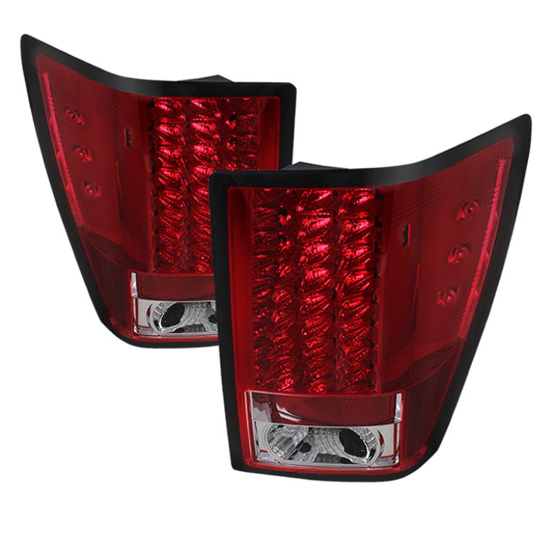 Spyder Jeep Grand Cherokee 07-10 LED Tail Lights Red Clear ALT-YD-JGC07-LED-RC 5070203 Main Image