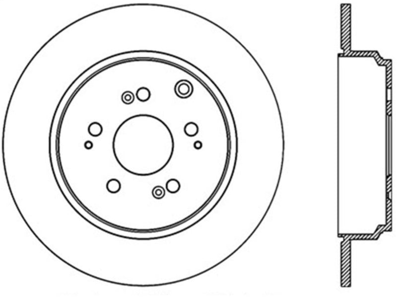 StopTech Sport Cryo Drilled/Slotted Brake Rotor; Rear Right